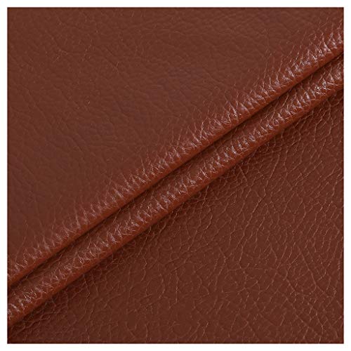 Polipiel para tapizar, realizar manualidades decorar, muebles, cojines, coches, sillas, sofás, bolsos. Tela Ecopiel. Cuero Sintético. 138 cm de ancho(Reddish brown,1.38x8m)