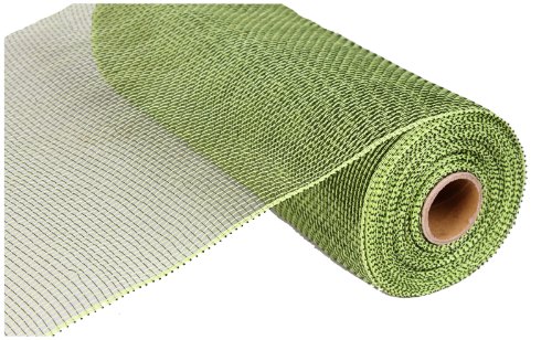 10 Inch x 30 Feet Deco Poly Mesh Ribbon - Moss Green Non Metallic : RE1302E4