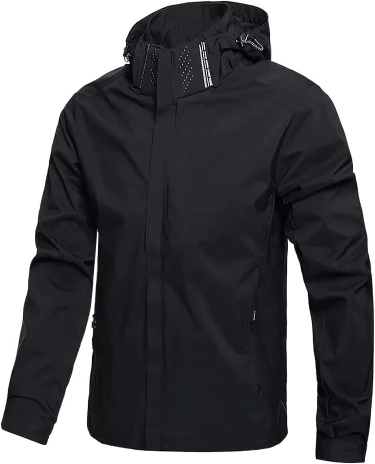 HSQIBAOER Men's Waterproof Windproof Jacket Hooded Hiking Camping Sports Windbreaker Coats For Man