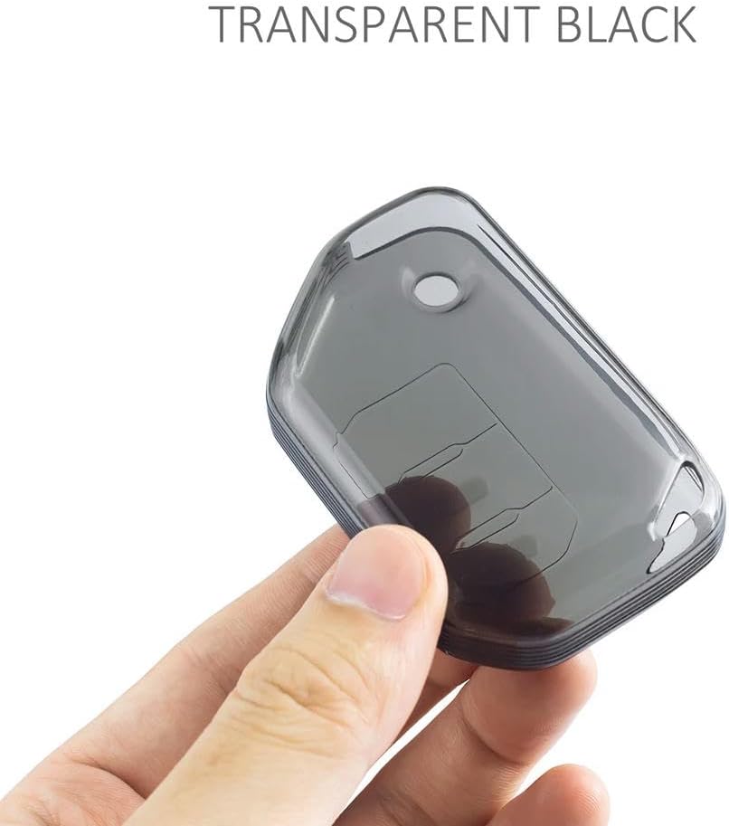 Slim Car Key Fob Case Cover Keychain Accessories Black Transparent for Jeep Wrangler JL Gladiator JT 2018-2025