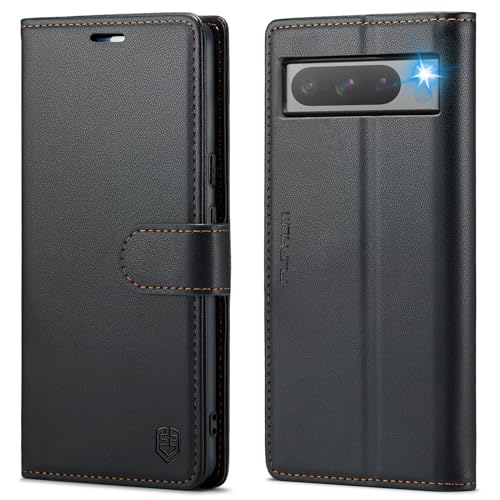 FLIPALM Wallet Case for Google Pixel 8 Pro 5G RFID Blocking Credit Card Holder PU Leather Folio Flip Kickstand Protective Shockproof Cover for Pixel 8 Pro (Black)