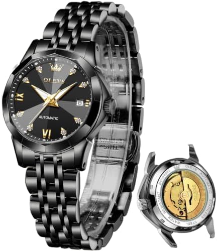 OLEVS Women Watches Business Dress Female Ladies for Small Wrist Watch Gold Silver Tone Stainless Steel Band Analog Quartz Day Date Waterproof Lady Watches
