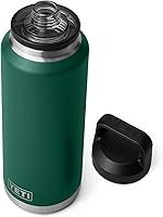 Vista 1 de YETI Rambler 46 oz Bottle, Vacuum Insulated, Leakproof, Stainless Steel with Chug Cap, Black Forest Green