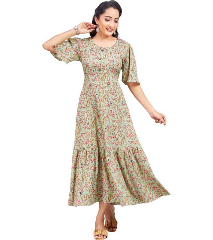 Image of Polyester Floral Regular Women Kurta