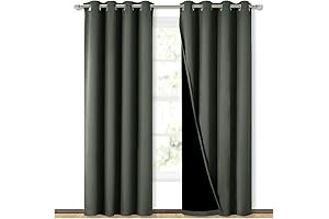 NICETOWN Hunter Green Blackout Curtains 84" Long for Baby Room Window