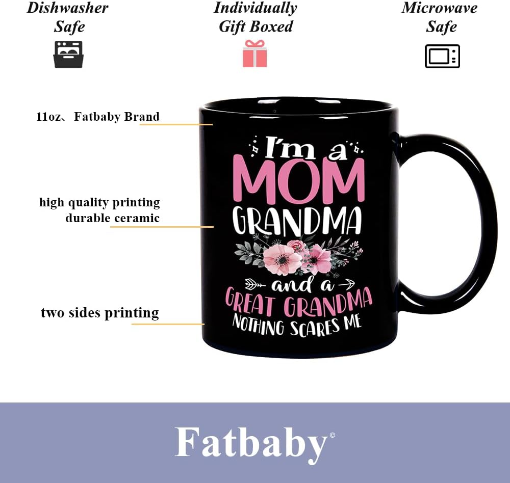 Fatbaby New Great Grandma Gifts Coffee Mug,Pregnancy Baby Announcement, Promoted To Great Grandma 2026 Coffee Mug 11OZ Tea Cup - Image 6