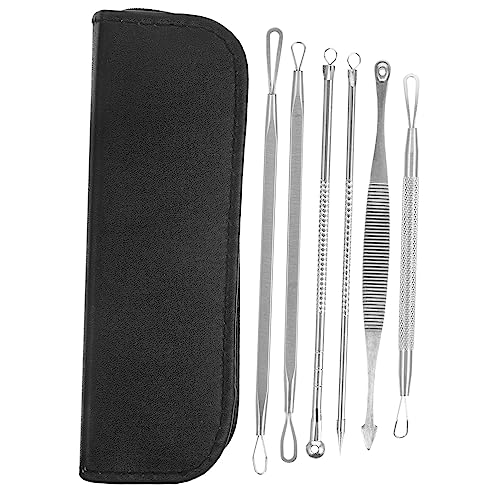PartyKindom Kit de Herramientas para Eliminar Puntos Negros de Inoxidable Limpiador Facial Profesional y Portátil para Espinillas y Comedones y Cuidado