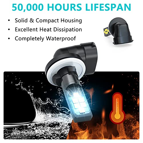 10L0L Golf Cart Led Headlights Bulb 6W Lights Bulb For Ezgo 1994-Up, Club Car 1999-Up Ds & 2004-Up Precedent Super Bright 2 Pcs #TOP4