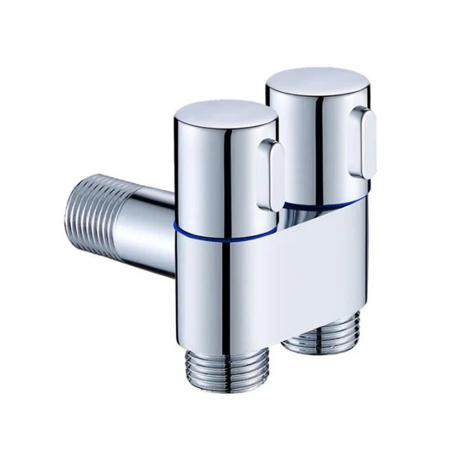 Válvula angular doble para solucionar la falta de tomas de agua en el inodoro del baño 1