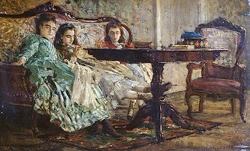 Tableau les Sœurs Laskaraki de Giovann : une œuvre vintage pleine de poésie