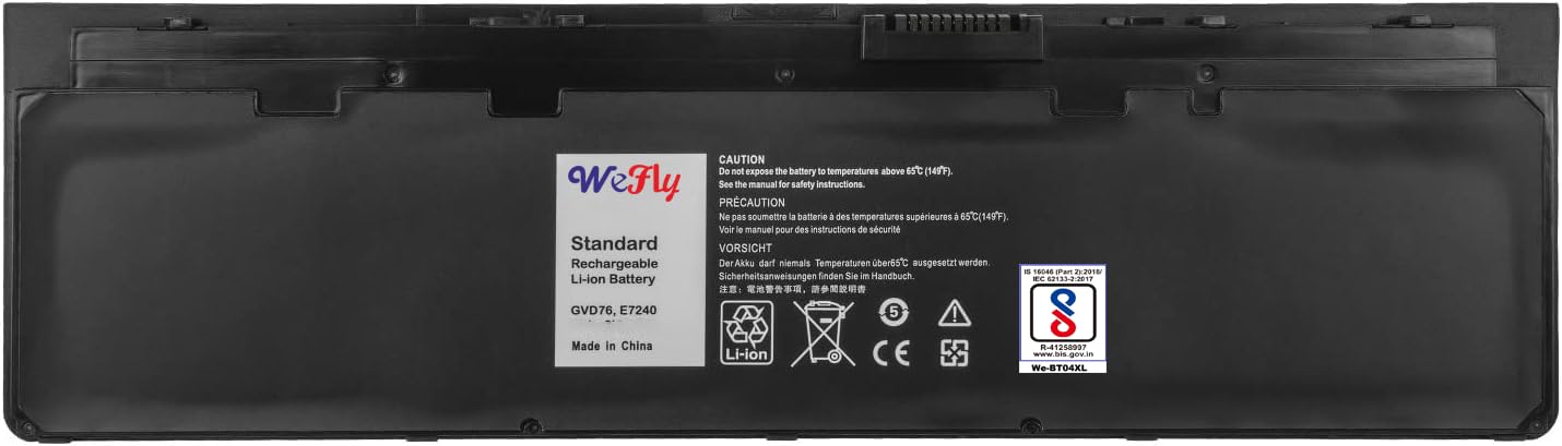 Wefly E7240 E7250 Laptop Battery Compatible for Dell Latitude E7240 / E7250 4-cell Laptop Battery 45Wh – WD52H Laptop Battery (B0CG5XZ2KJ) Amazon Price History, Amazon Price Tracker