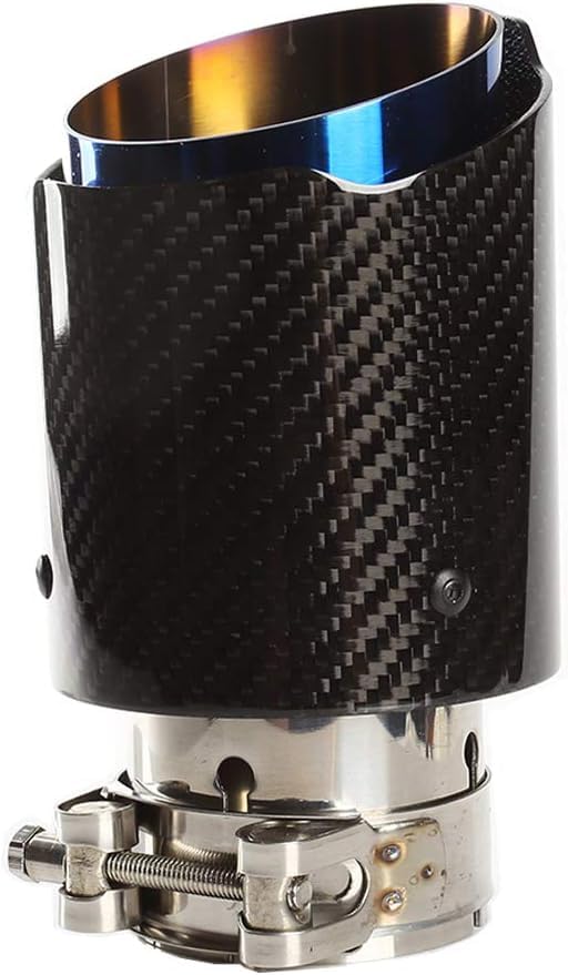 Embout D'échappement Voiture En Fibre De Carbone Brillant – Entrée 63 Mm, Sortie 101 Mm, Longueur 168 Mm - 8