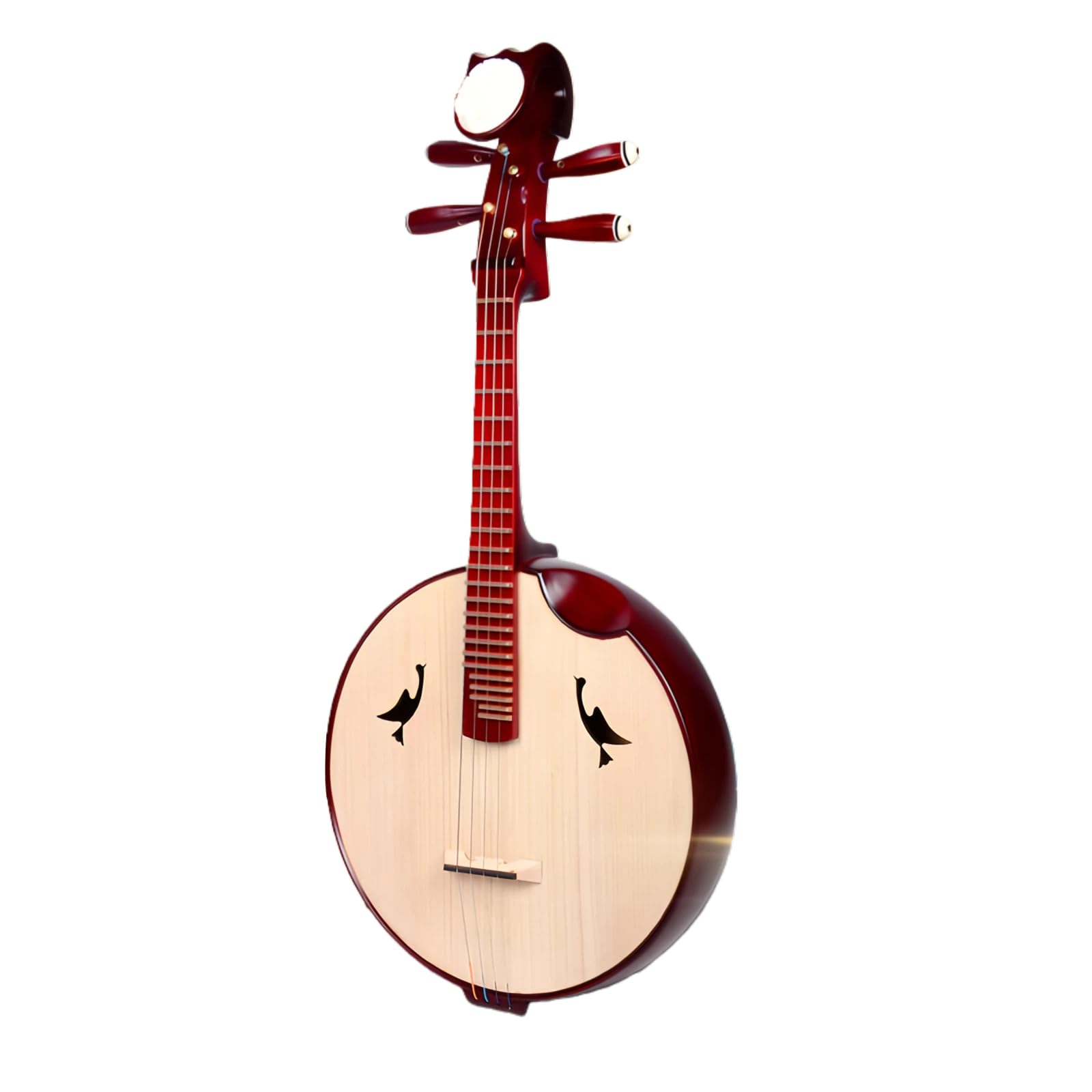 Rosewood Ruan, 4-String Lute for Beginners & Performers, Solid Wood Ruan, Ruan Musical Instrument, Playing, Practicing, Chinese Folk Musical Instruments B
