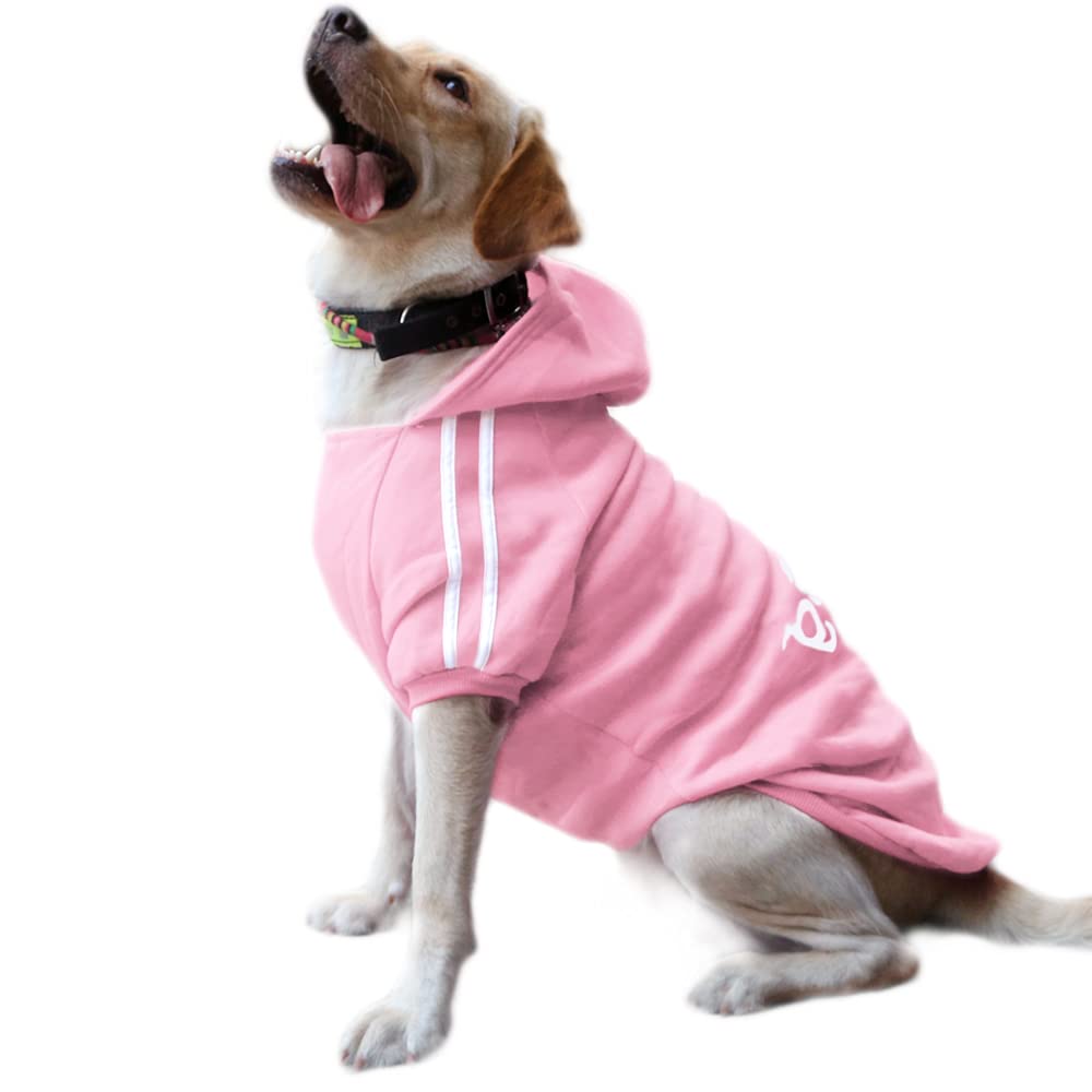Hunde Warm Hoodies Mantel Kleidung Pullover Haustier Welpen T-Shirt Rosa 9XL