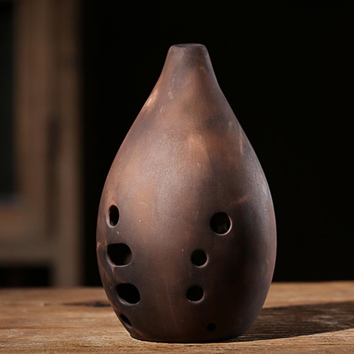 Toddmomy Flauta Xun de Cerámica Instrumento Antiguo de Viento en Tono G 10 Agujeros Ocarina Profesional para Principiantes, Adecuado para Músicos y Amantes de Varios Varios estilos