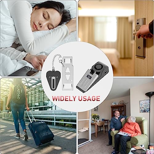 Door Stop Alarm & Hotel Door Lock,Dual Protection Security Door Kit,Door Security Devices Pocket Door Stopper Self Defensey Tools for Hotel Travel Home Apartment House - Image 3