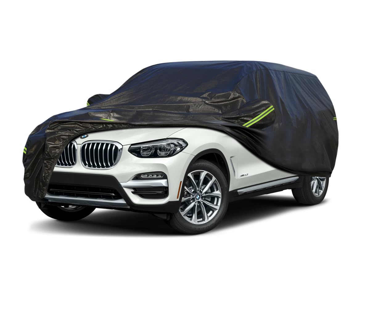 KouKou Waterproof SUV Car Cover Suitable for BMW X3 from 2003 to 2025, 7 Layers Windproof All Weather Waterproof Outdoor Cover Sun Rain UV Dust Snow