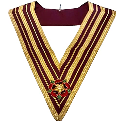 BRICKS MASONS Grand Master Order of Athelstan Collar - Crimson Ribbon