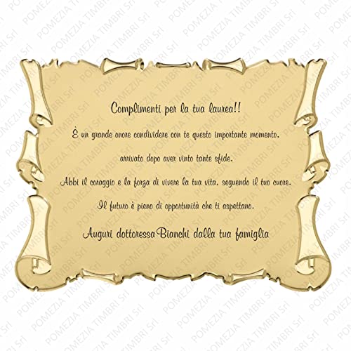 Targa Laurea Personalizzata + Cornice 39x33cm