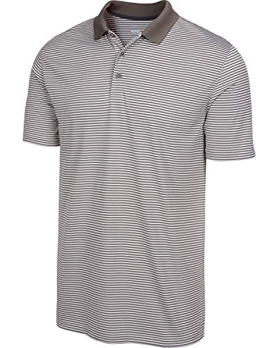 Dry Fit Golf Shirts for Men - Short Sleeve Mens Stripe Polo Shirt