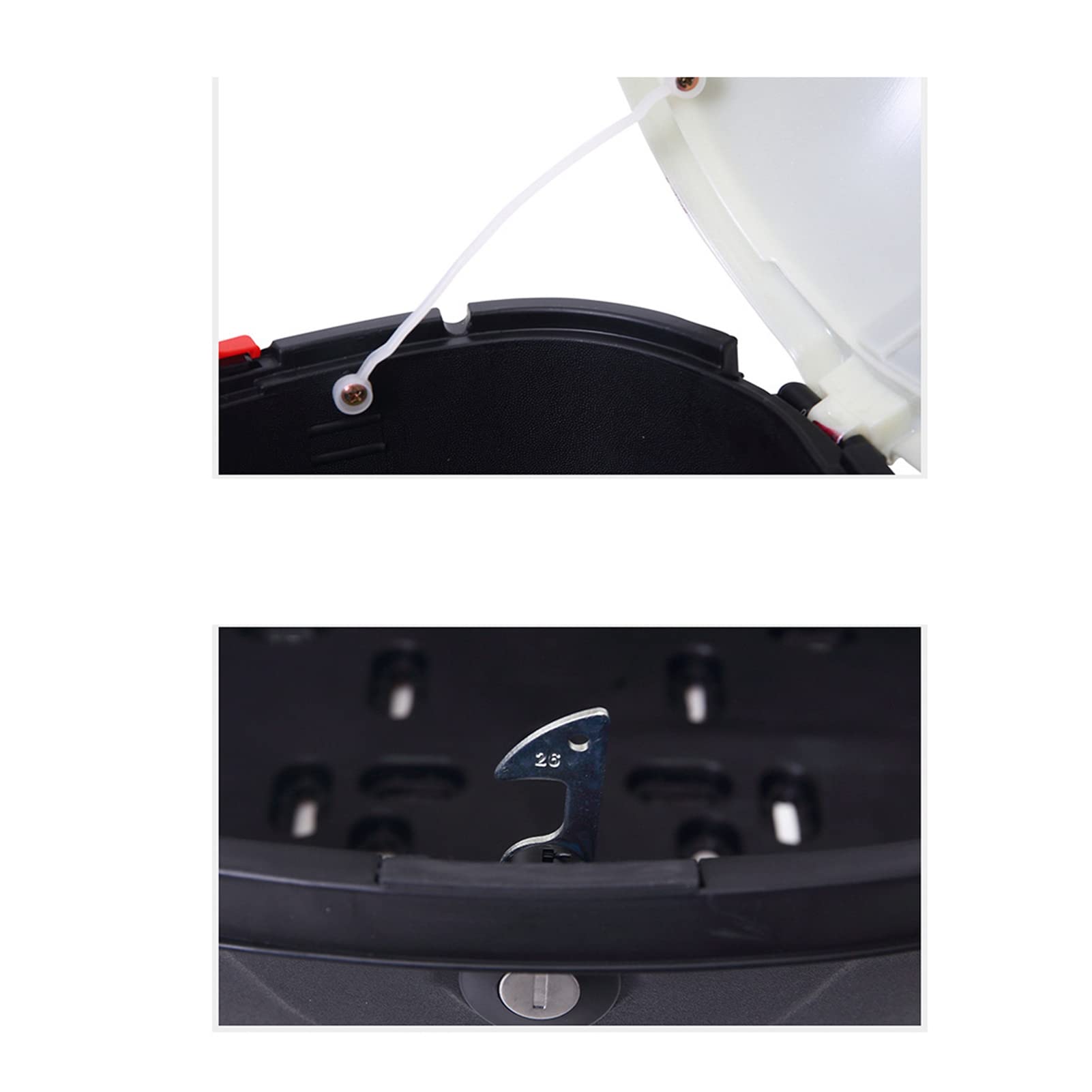 Motorrad-Tour-Heckbox, KIMISS Kofferraum-Gepäck-Top-Lock-Aufbewahrung Heckbox Helm-Gepäck-Aufbewahrung Topcase Große Kapazität Universal für Elektromobile (Groß)