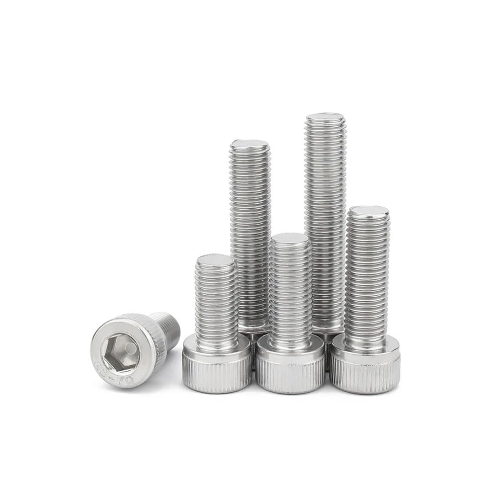 WUUKEPSG Metal Screws 5/10Pcs,Ss 304 Fine Thread Hexgonal Hex/10Pcs M5*0.5 * 10Mm