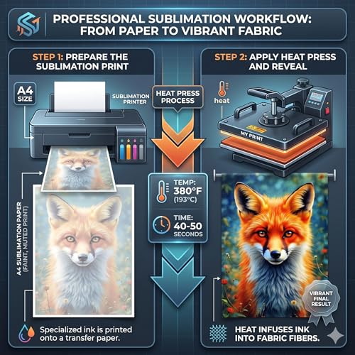 Image of MY PRINT | 125GSM HD | Dual Coated Sublimation Transfer Paper A4 | For T-Shirt | Mug | 3D Cover | All Sublimation Product | Only For Sublimation INK [100 PAGES]