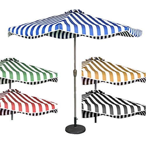 Parasol portátil de jardín y patio con rayas 2