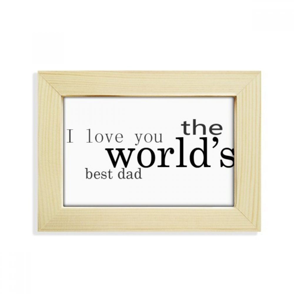 Marco de fotos de madera 5x7 para el Día del Padre con cita de amor ideal para regalar a papá