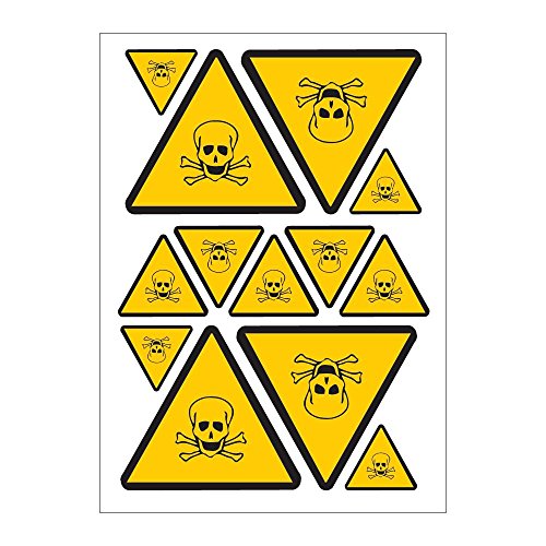 Brett A4u00a0Aufkleber-Gefahr giftig selbstklebendu00a0u0096u00a0B87