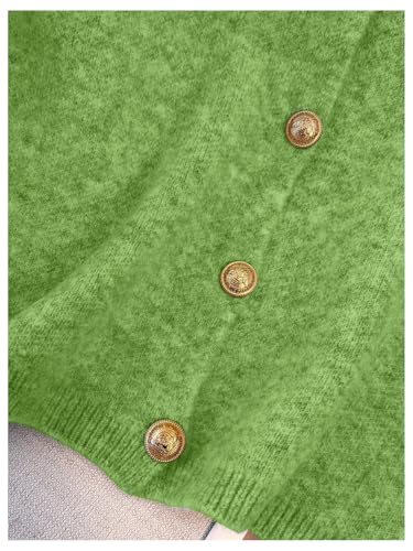 Image of RoseSeek Women's Button Down Sweater Vest Sleeveless Crewneck Knit Outerwear Old Money Knitwear