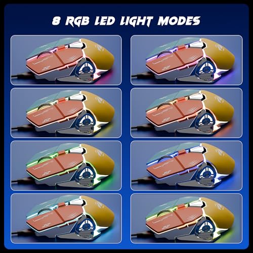 Image of ZEBRONICS Transformer M Plus Wired Gaming Mouse, Up to 12800 DPI, 6 Buttons with a 6-Level DPI Switch, 8 RGB Modes, 1000Hz Polling Rate, 1.5m Detachable Cable, Gaming Grade Sensor (Multicolor)