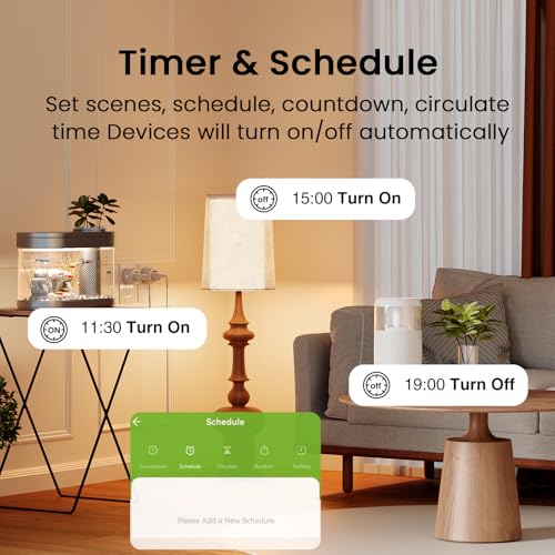 Image of GHome Smart Mini Smart Plug, WiFi Plug Outlet Timer Smart Socket Works with Alexa and Google Home, APP Control, No Hub Required, ETL FCC Listed, 2.4GHz WiFi Only