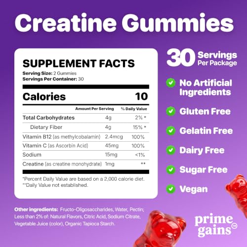 Prime Gains Kids Creatine Gummies