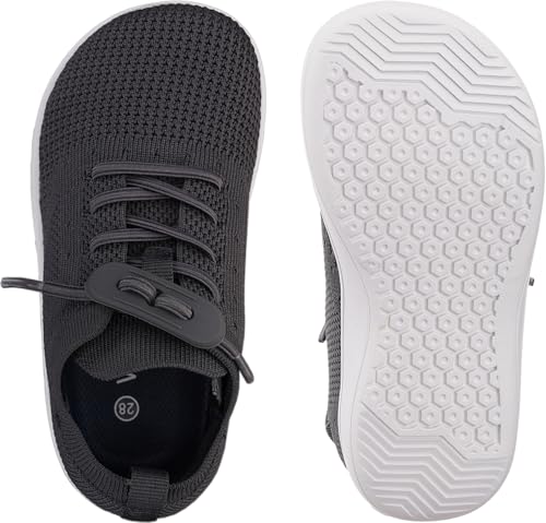 Image of WHITIN Toddler /Little Kid Wide Barefoot Shoes | Slip on Zero Drop Minimalist Sneakers for Boys Girls | Adjustable No-Tie Lacing Design