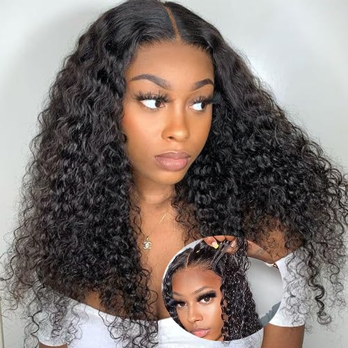 Eliauk 9x5 wear and go glueless wig human hair deep wave 22 inch ready to wear wig for women