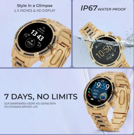 RGV-Gen-18-Luxury-Diamond-Studded-Smartwatch-Gold-Tone-Stainless-Steel-Bracelet