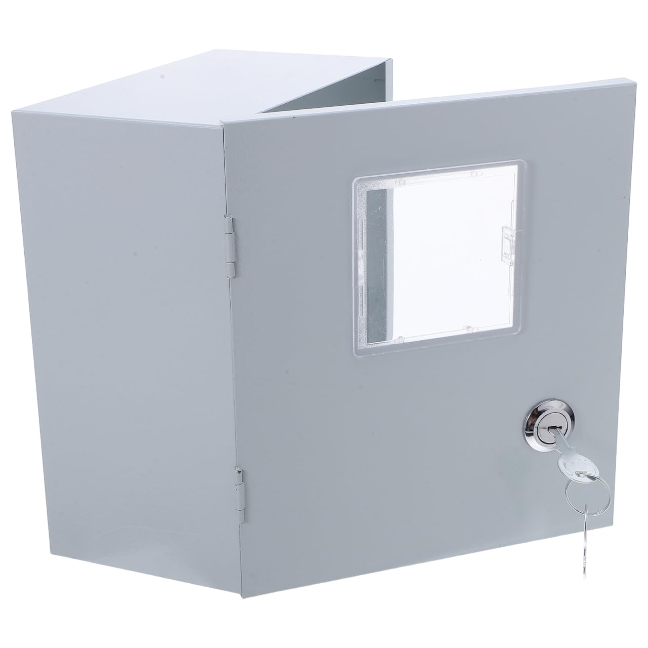 Copertura Scatola Contatore in Ferro Bianco, Trasparente, 1 Pezzo