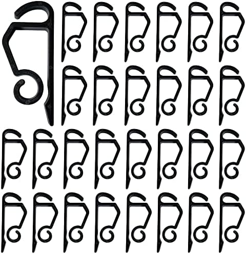 ANSIO® 100 Pack Mini Gutter Hooks for Outdoor Lights, S - Shaped Gutter Clips Ideal for Chirstmas Lights, Cluster Lights, Icicle Lights & String Lights - Pack of 100