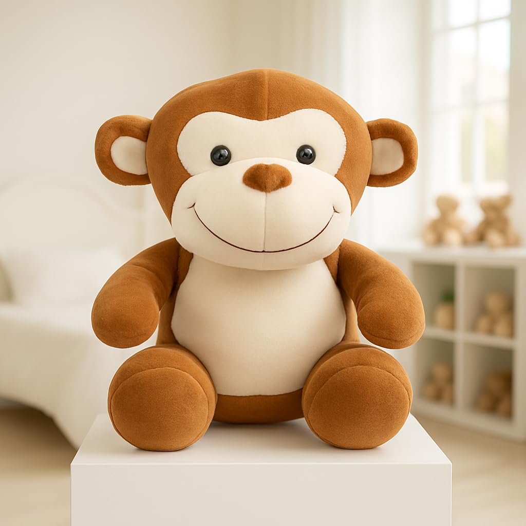 Babique Plush Soft Toy Cute Kids Animal Home Decor Boys/Girls/Baby (28 Cm, Monkey)