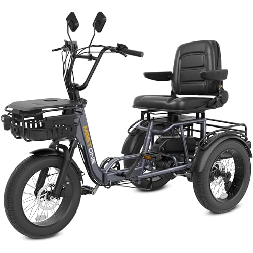 Meetone Breeze Folding Electric Tricycle for Adults (with Upgraded Folding