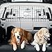 LOOBANI Dog Barrier for SUVs, Cars, Vehicles and Trucks Cargo Area, Universal Fit Adjustable Heavy-Duty Pet SUV Divider Gate with Metal Mesh for Safety Driving Travel Accessories