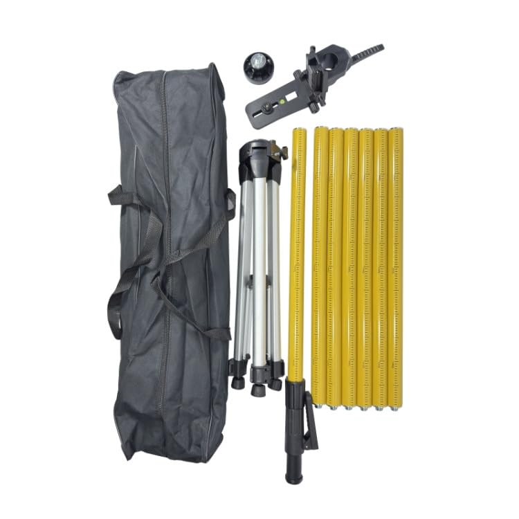 Columna de sujeción LP4.8T telescópica de 4,8 m con trípode de aluminio y soporte láser de 1/4" 5/8" para láser de líneas cruzadas y láser rotativo