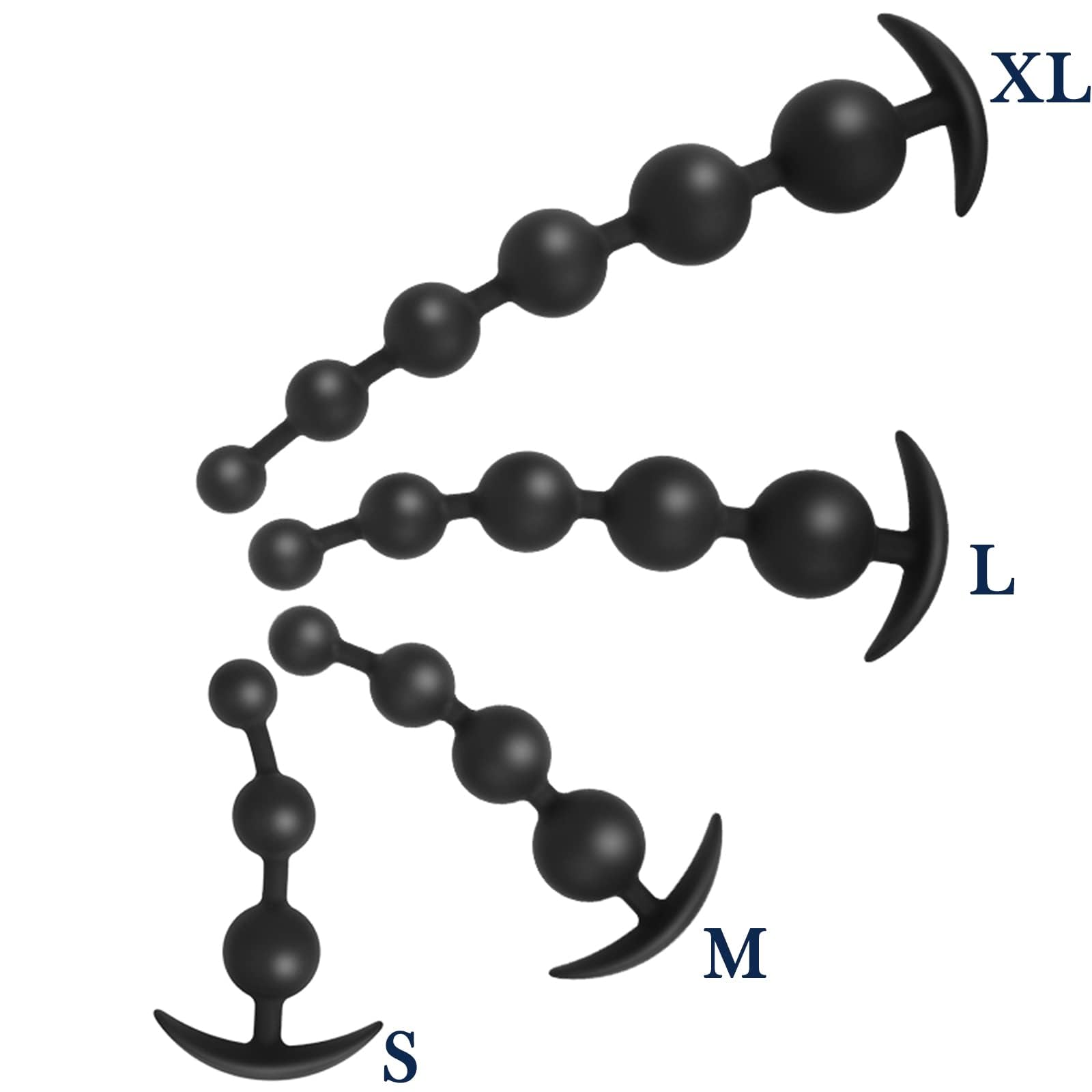 Perles Anales Plugs Anals avec 5 Perles Plug Femme Débutante,Plug Anale,Extenseur Femme,Extenseur Homme,Plug Anal Toys Anals,Godemichets Anals Butt Plug (XL)