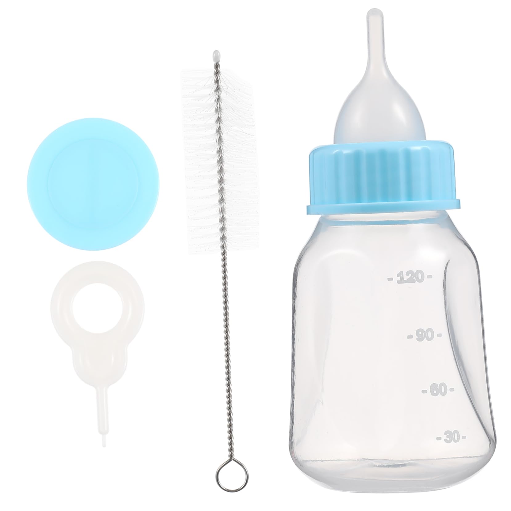 Hohopeti Animal Nursing Bottle Set 120ml Cat Feeding Feeder Plastic Pet Nursing Kit Easy to Carry