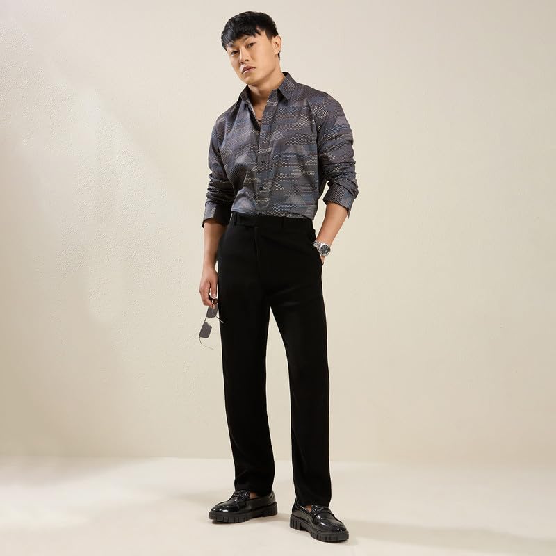 Image of MARK & ALBERT Men's Slim Fit Cotton Formal Shirt