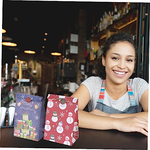 OATIPHO 24 Piezas Papel para con Diseño Navideño Unidades para Fiestas y Adecuado para y Pequeños Objetos con Adhesivos Decorativos para Cierre Práctico