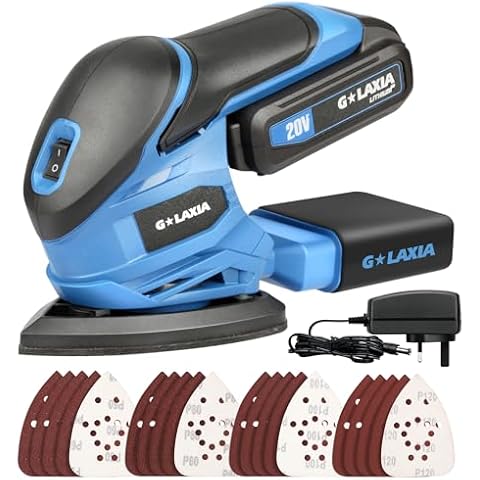 G LAXIA Cordless Detail Sander with Battery Cover