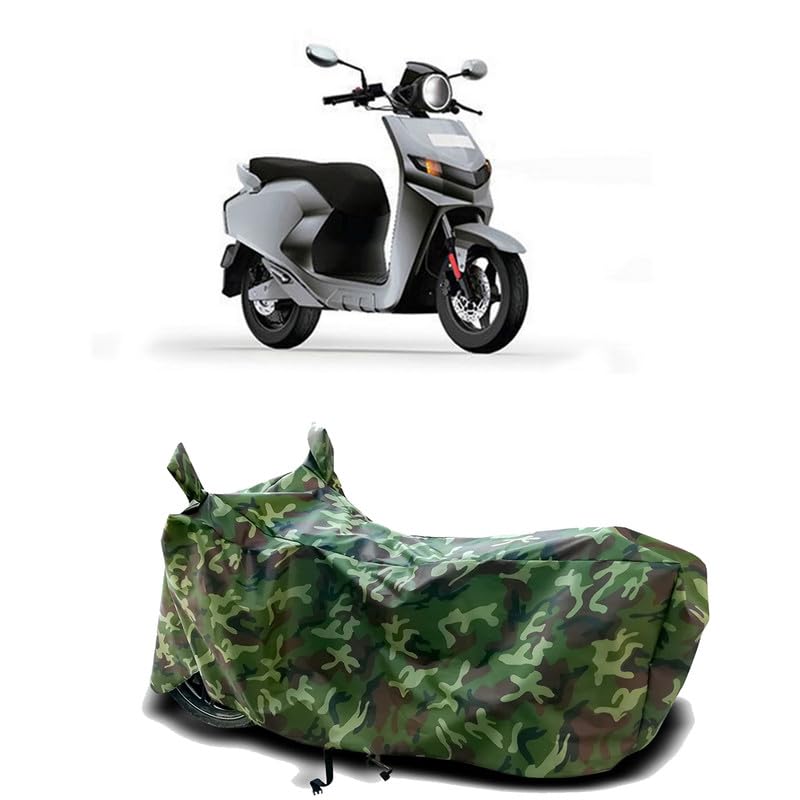 Image of DUFFEL-100% Heat Protection Two Wheeler Bike /Scooty Body Cover for 22Kymco Flow Water Resistance /UV-Rays /Birds Dropping /Scratchproof /Dust Proof /Waterproof[Green Jungle Print]