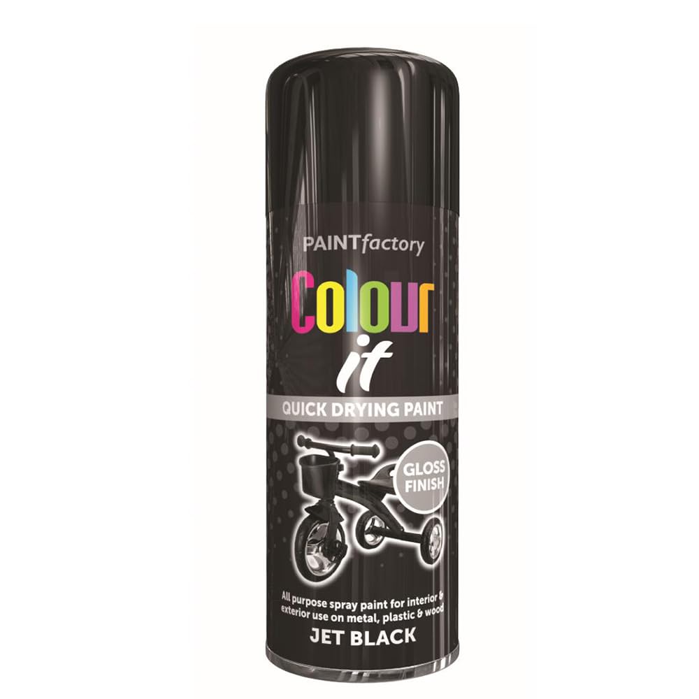Premium DistributionPD - Jet Black Gloss Spray Paint 400ml – Multipurpose for Metal, Wood, Plastic – Crack-Resistant, Long-Lasting Shine, Fast-Drying, Smooth & Finish Hard Wearing Color (2)